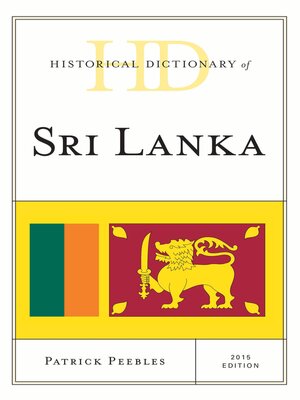 cover image of Historical Dictionary of Sri Lanka